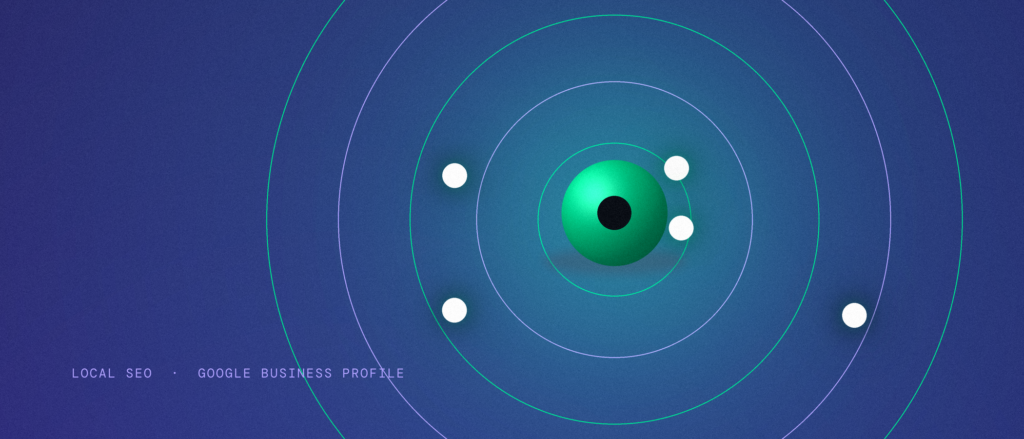 A central signal source radiating concentric rings, representing the Google Business Profile signals that move local rankings