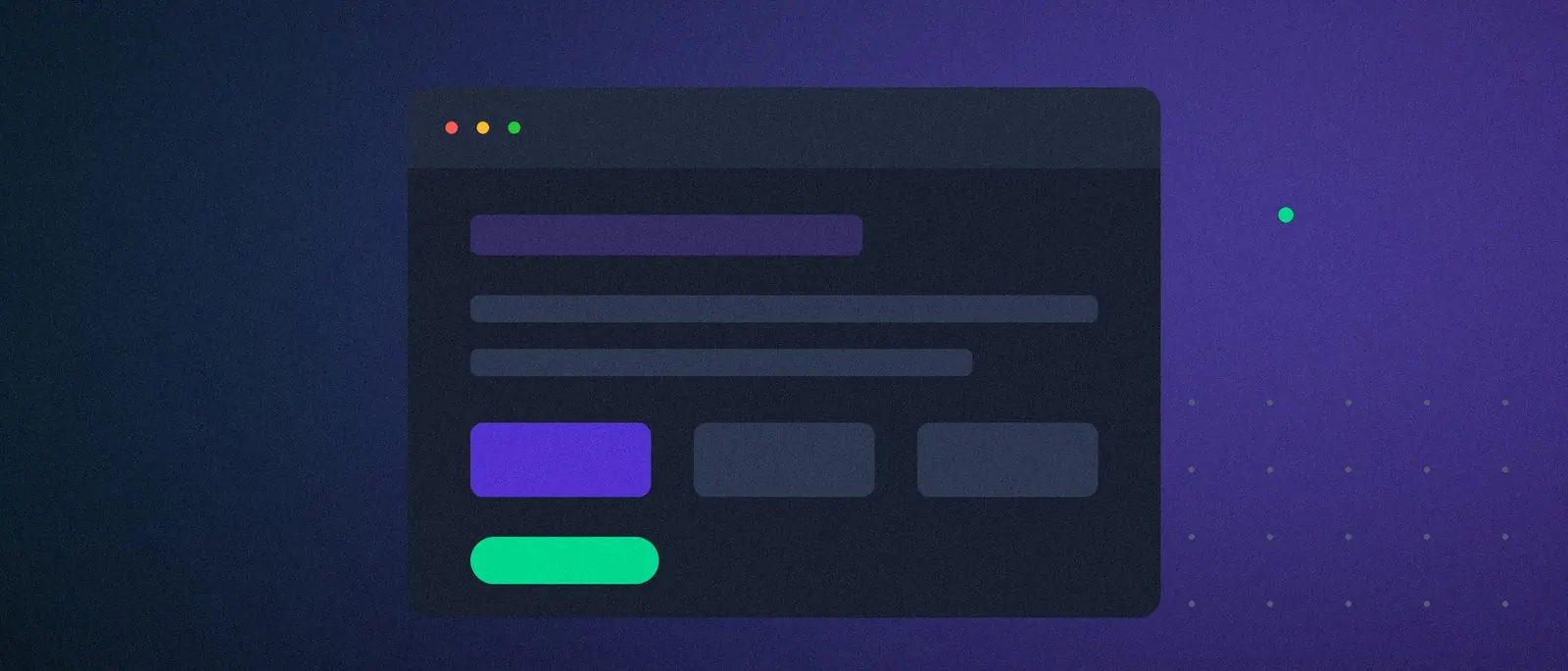 Stylised browser window showing a well-structured business website layout