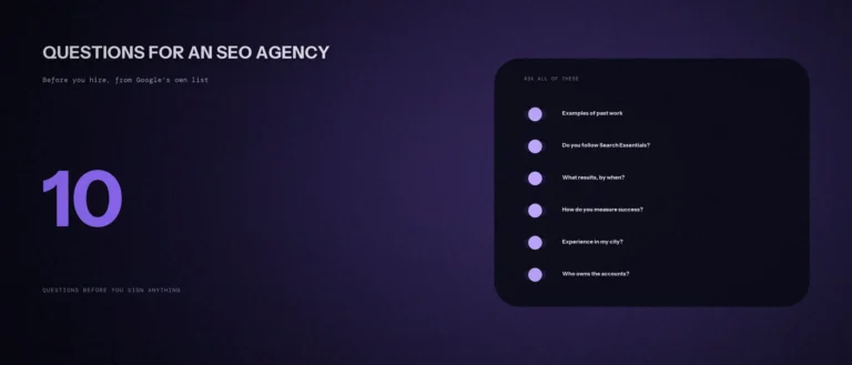 10 questions to ask an SEO agency before you hire, based on Google's own guidance